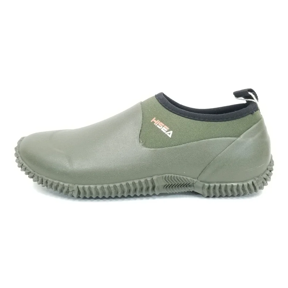 Hisea Shoes Men 8 Green Waterproof Rubber Garden Boating Slip On Dock